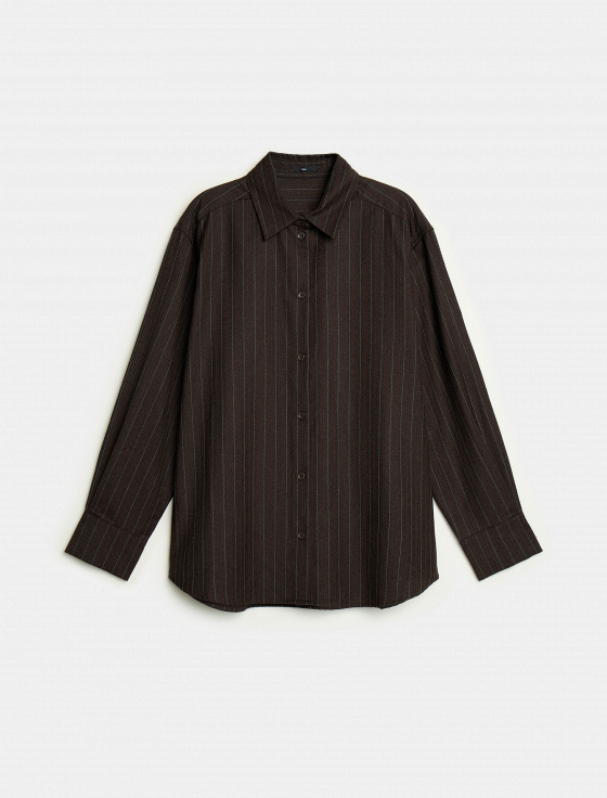 рубашка из 100% шерсти в полоску - цена, описание и отзывы - фото №1