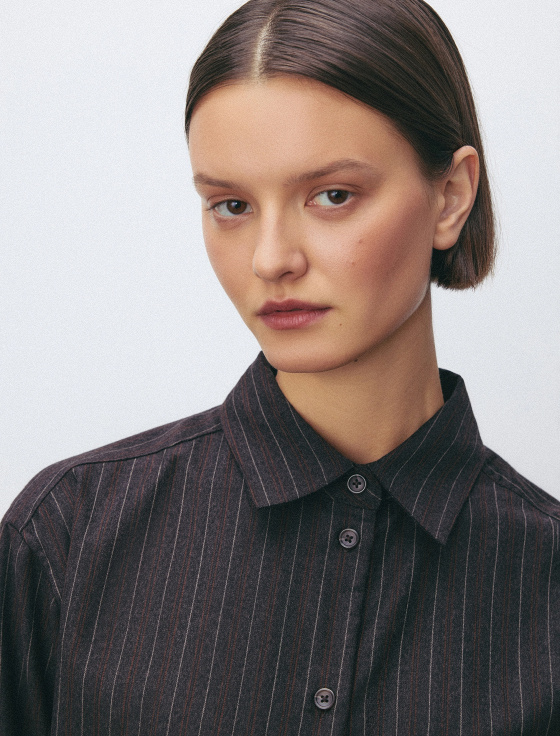 рубашка из 100% шерсти в полоску - цена, описание и отзывы - фото №6