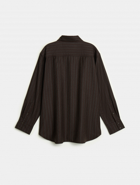 рубашка из 100% шерсти в полоску - цена, описание и отзывы - фото №7