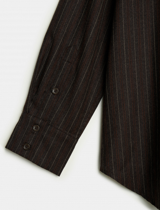 рубашка из 100% шерсти в полоску - цена, описание и отзывы - фото №10