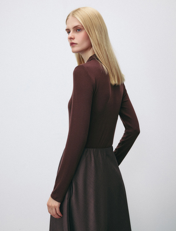 джемпер-поло из тенсела и шерсти - цена, описание и отзывы - фото №4