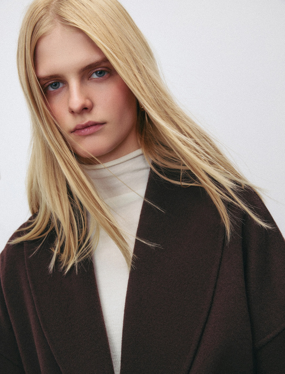 пальто из шерсти с поясом - цена, описание и отзывы - фото №5