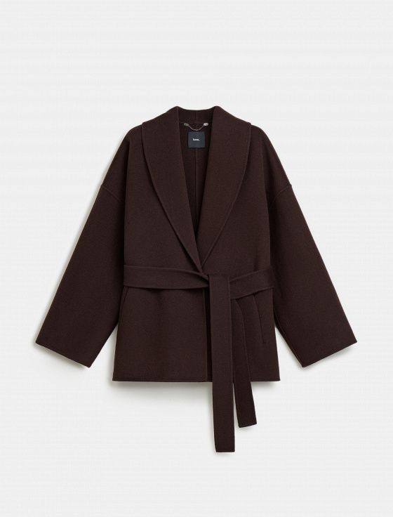 пальто из шерсти с поясом - цена, описание и отзывы - фото №1