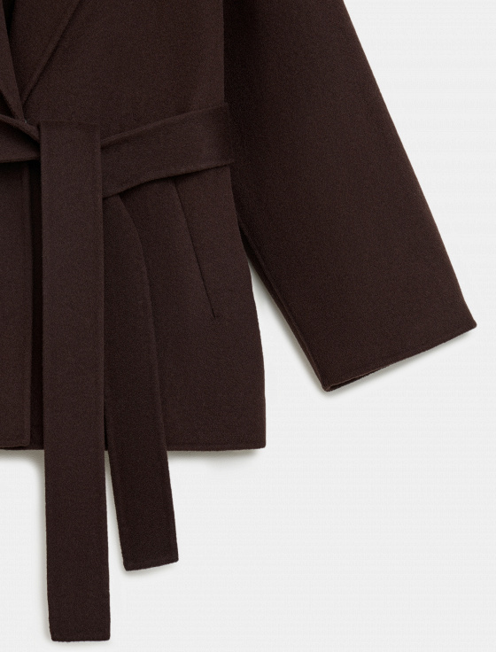 пальто из шерсти с поясом - цена, описание и отзывы - фото №8