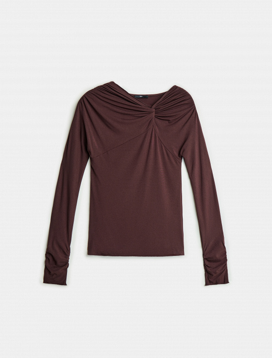 лонгслив с декоративным узлом - цена, описание и отзывы - фото №1