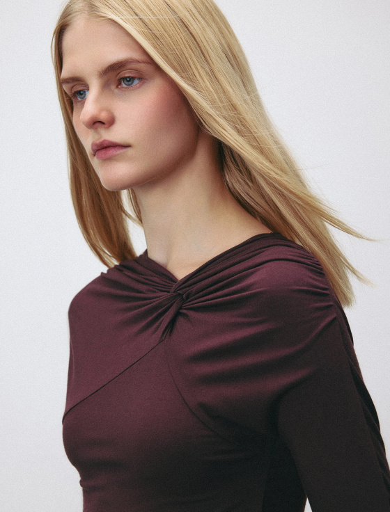лонгслив с декоративным узлом - цена, описание и отзывы - фото №5