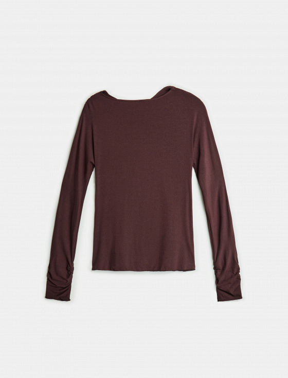 лонгслив с декоративным узлом - цена, описание и отзывы - фото №6