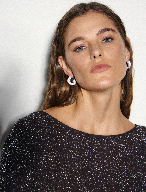 платье-миди из вискозы с пайетками - цена, описание и отзывы - фото №4