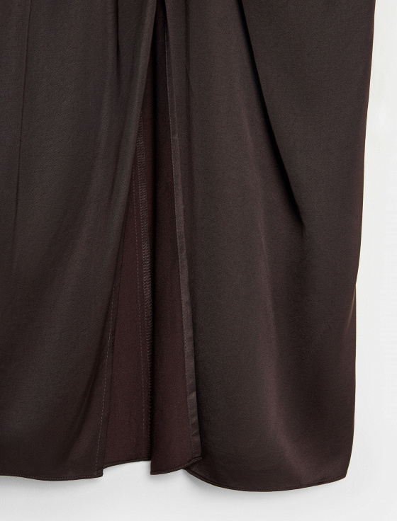 юбка-миди с разрезом и декоративными сборками - цена, описание и отзывы - фото №7