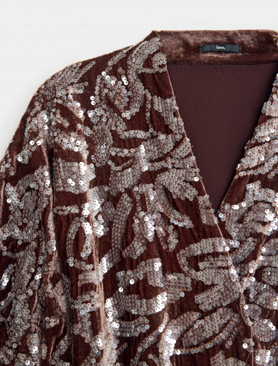 кимоно из бархата с пайетками - цена, описание и отзывы - фото №9