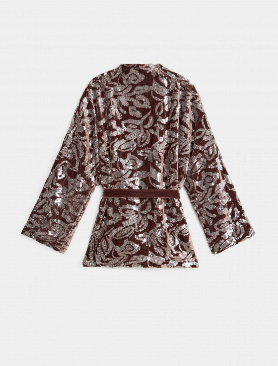 кимоно из бархата с пайетками - цена, описание и отзывы - фото №11