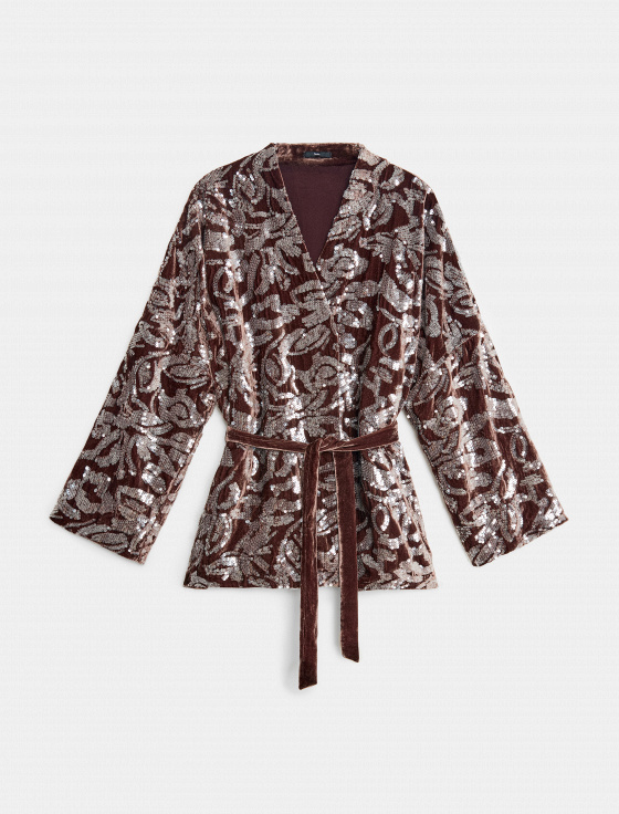 кимоно из бархата с пайетками - цена, описание и отзывы - фото №1
