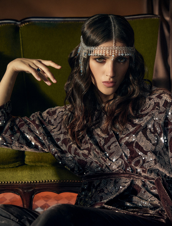 кимоно из бархата с пайетками - цена, описание и отзывы - фото №2