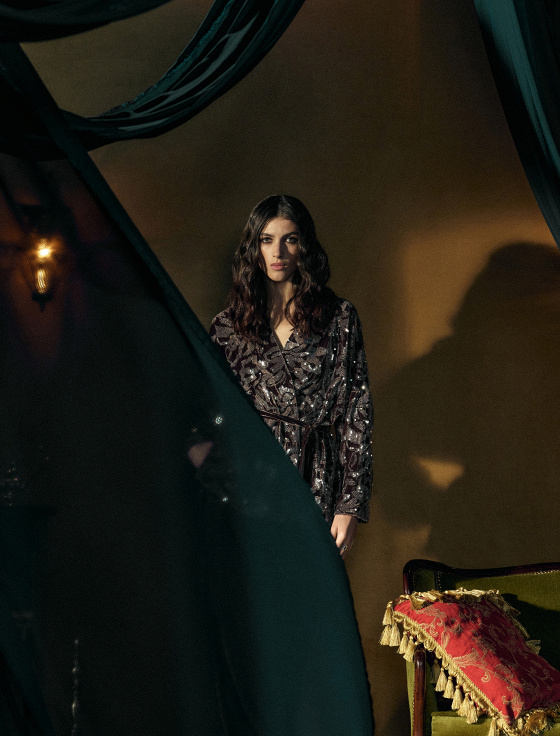 кимоно из бархата с пайетками - цена, описание и отзывы - фото №3