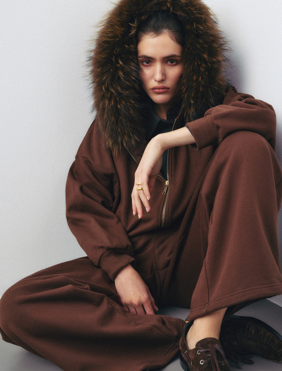 толстовка с отделкой из меха енота - цена, описание и отзывы - фото №1