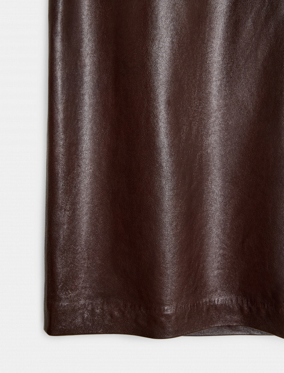 юбка миди из 100% натуральной кожи - цена, описание и отзывы - фото №9