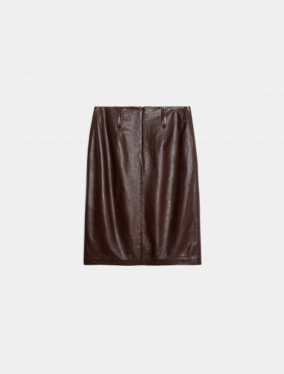 юбка миди из 100% натуральной кожи - цена, описание и отзывы - фото №6