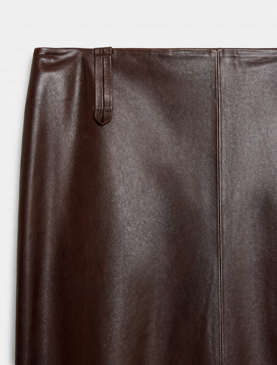 юбка миди из 100% натуральной кожи - цена, описание и отзывы - фото №7