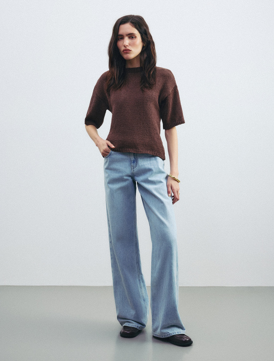 джемпер из хлопка с коротким рукавом - цена, описание и отзывы - фото №4