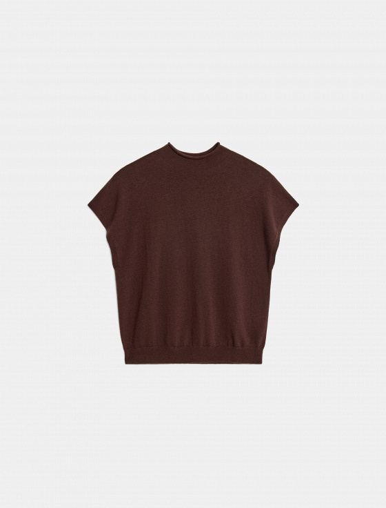 джемпер из шерсти и шёлка с коротким рукавом - цена, описание и отзывы - фото №1