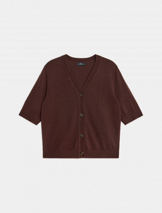 джемпер с коротким рукавом из шерсти и шёлка - цена, описание и отзывы - фото №1