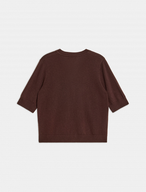 джемпер с коротким рукавом из шерсти и шёлка - цена, описание и отзывы - фото №6