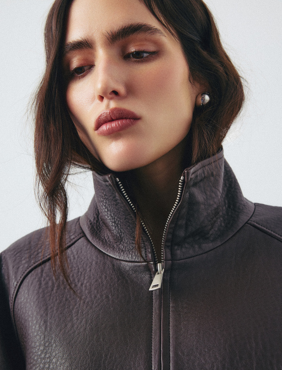 бомбер из 100% натуральной кожи - цена, описание и отзывы - фото №7