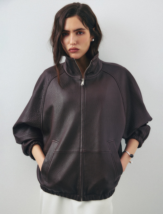бомбер из 100% натуральной кожи - цена, описание и отзывы - фото №3