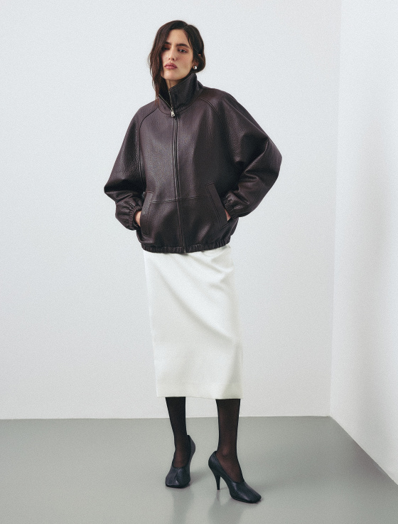 бомбер из 100% натуральной кожи - цена, описание и отзывы - фото №6