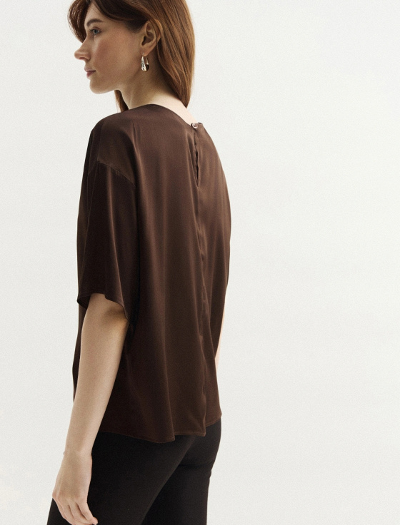 блуза из вискозы с коротким рукавом - цена, описание и отзывы - фото №4