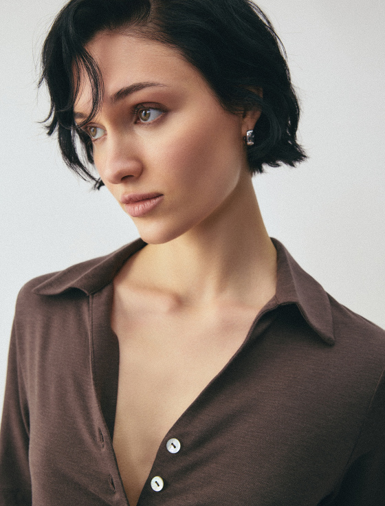 блуза с коротким рукавом из вискозы и шерсти - цена, описание и отзывы - фото №5