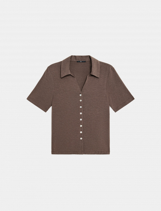 блуза с коротким рукавом из вискозы и шерсти - цена, описание и отзывы - фото №1