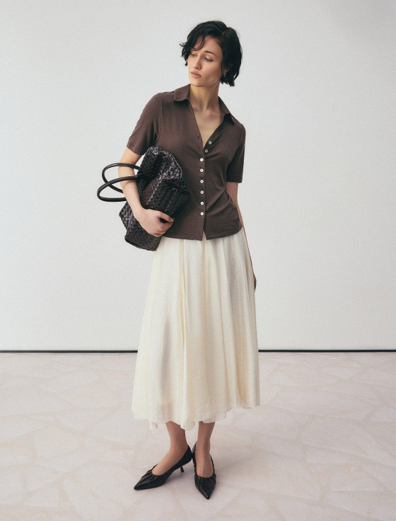 блуза с коротким рукавом из вискозы и шерсти - цена, описание и отзывы - фото №3