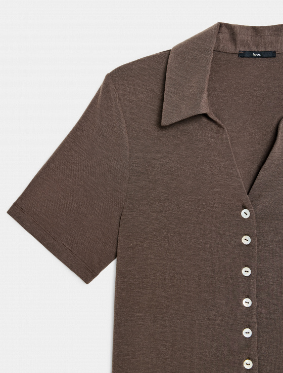 блуза с коротким рукавом из вискозы и шерсти - цена, описание и отзывы - фото №7