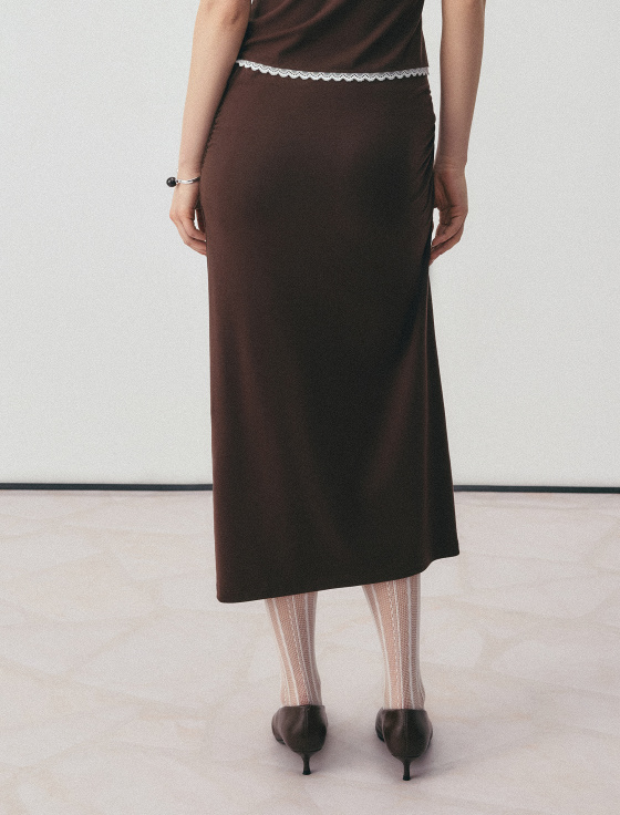 юбка миди из тенсела и шерсти - цена, описание и отзывы - фото №4