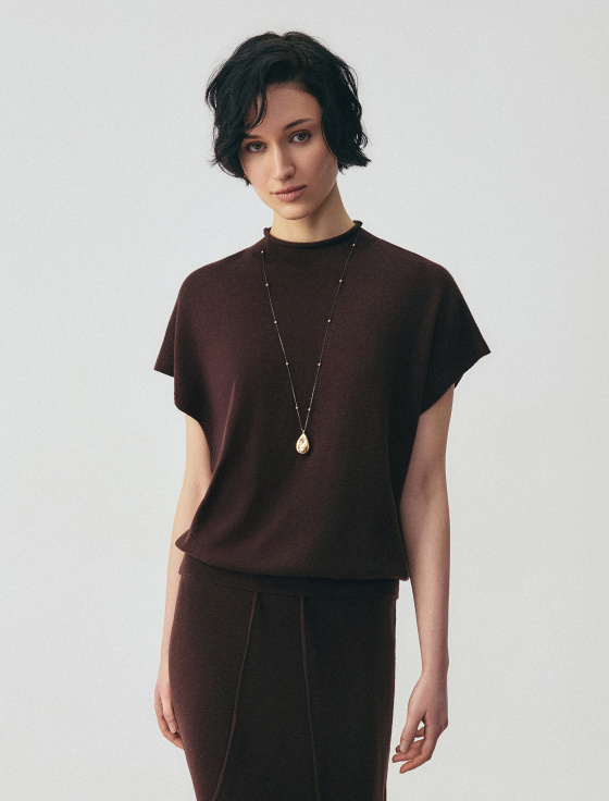 джемпер из шерсти и шёлка с коротким рукавом - цена, описание и отзывы - фото №2