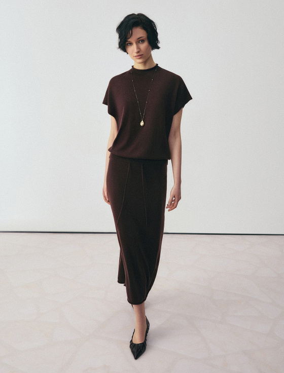 юбка миди из шерсти и шёлка - цена, описание и отзывы - фото №2