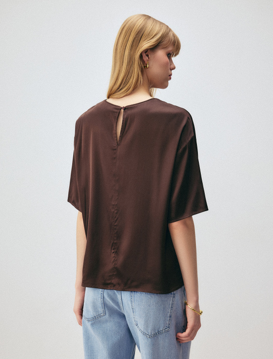 блуза из вискозы с коротким рукавом - цена, описание и отзывы - фото №4