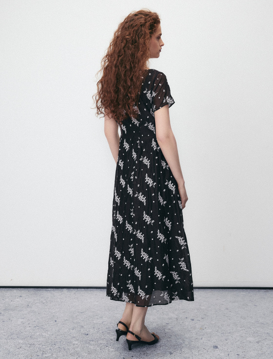 платье миди с цветочным принтом - цена, описание и отзывы - фото №3