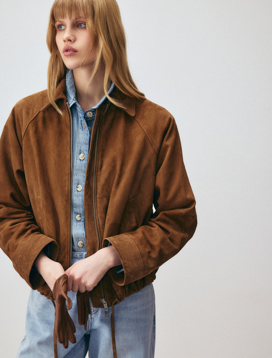 бомбер из натуральной замши - цена, описание и отзывы - фото №5