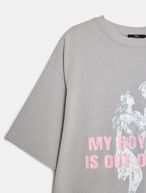 футболка из хлопка с принтом - цена, описание и отзывы - фото №5