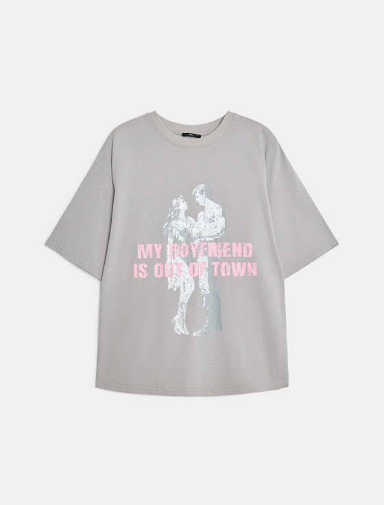 футболка из хлопка с принтом - цена, описание и отзывы - фото №1