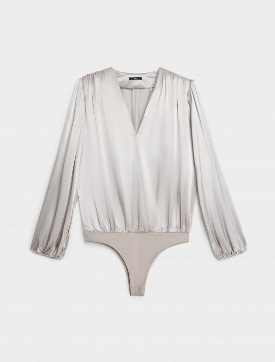 боди из серебристого сатина - цена, описание и отзывы - фото №1