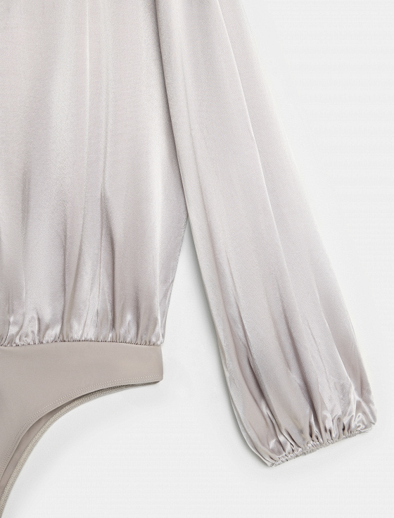 боди из серебристого сатина - цена, описание и отзывы - фото №9