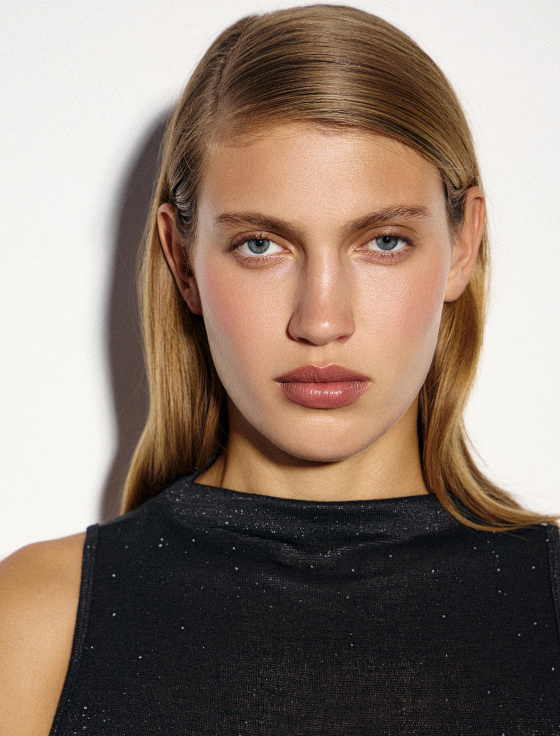 блузка из вискозы без рукава с блеском - цена, описание и отзывы - фото №4