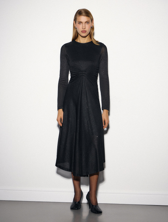 платье миди из вискозы - цена, описание и отзывы - фото №1