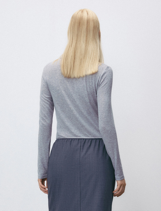 джемпер-поло из тенсела и шерсти - цена, описание и отзывы - фото №4