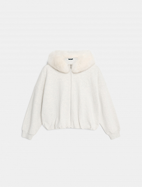 толстовка с отделкой их меха песца - цена, описание и отзывы - фото №1