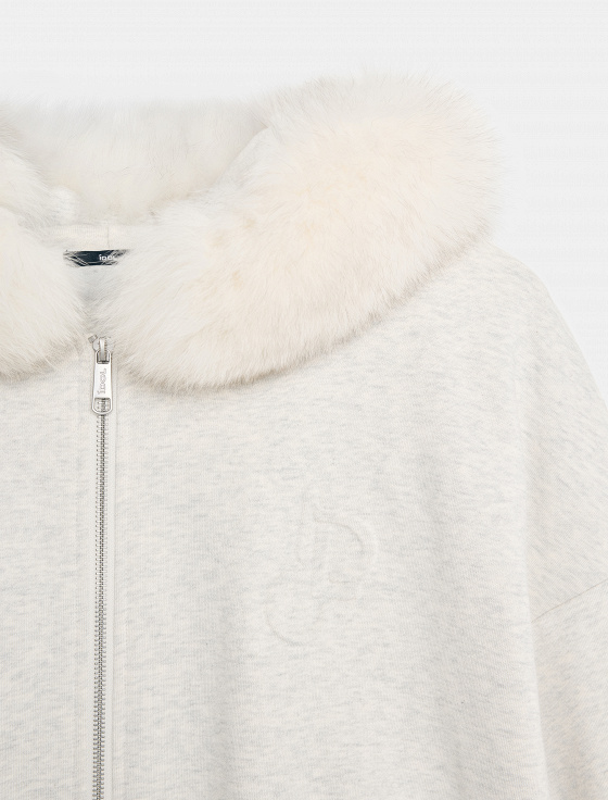 толстовка с отделкой из меха песца - цена, описание и отзывы - фото №8