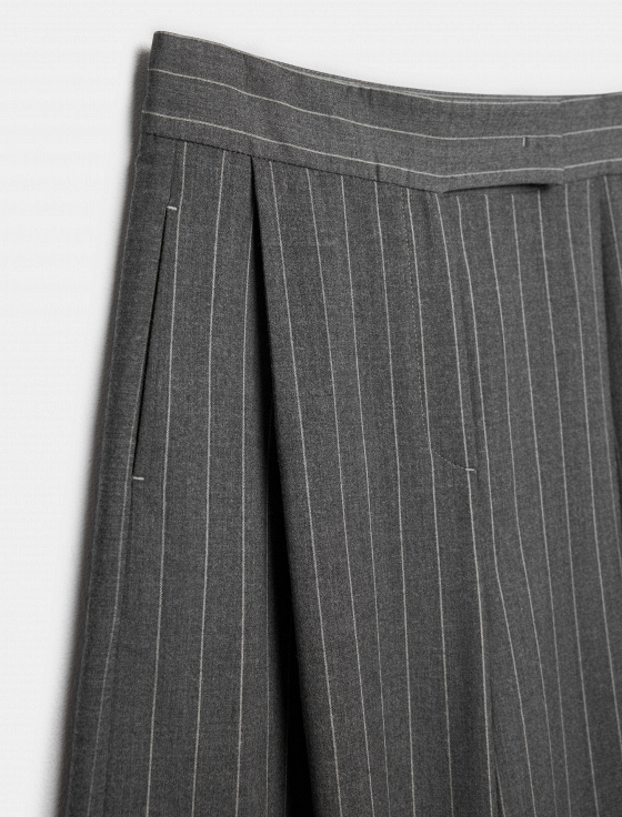 брюки со складками в полоску - цена, описание и отзывы - фото №6